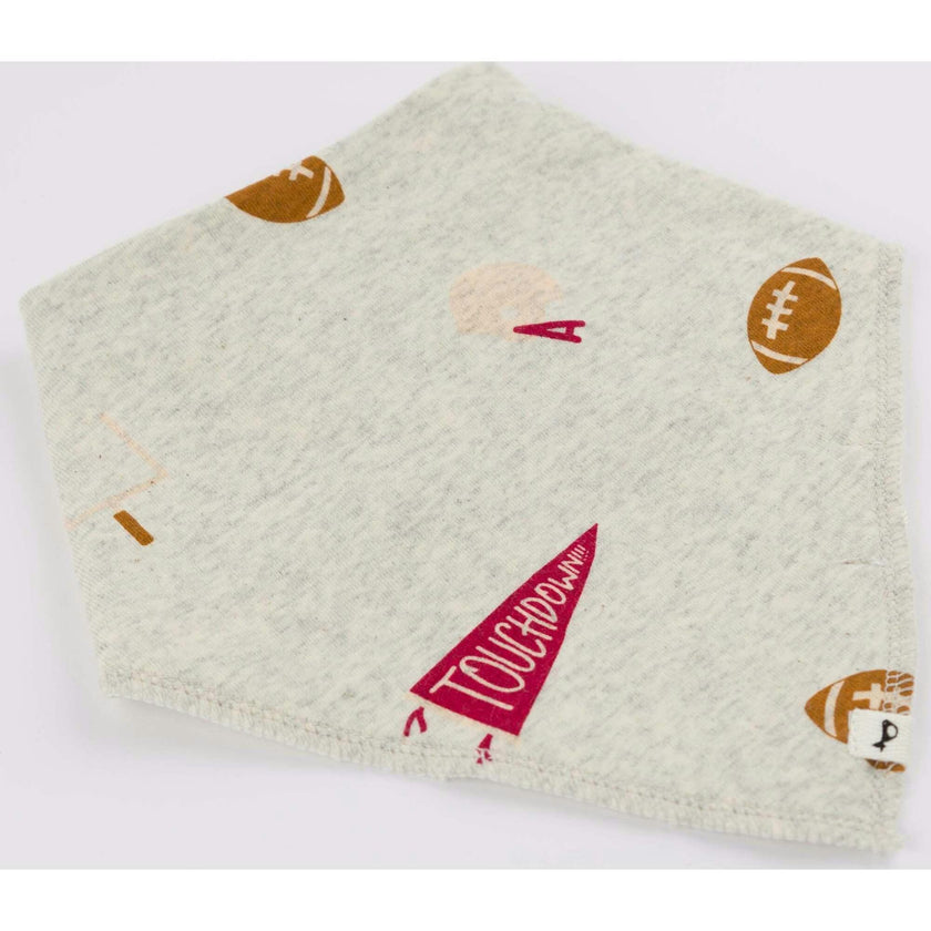 Football Print Baby Rib Bandana Bib