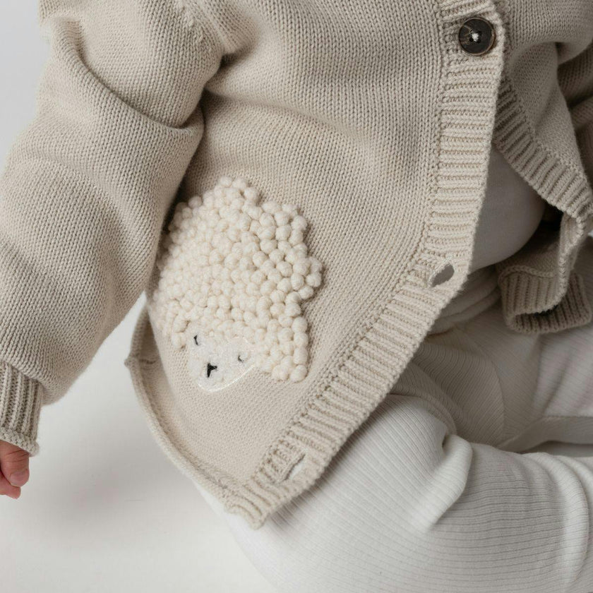 Dieck Cardigan | Lammies | White Sand
