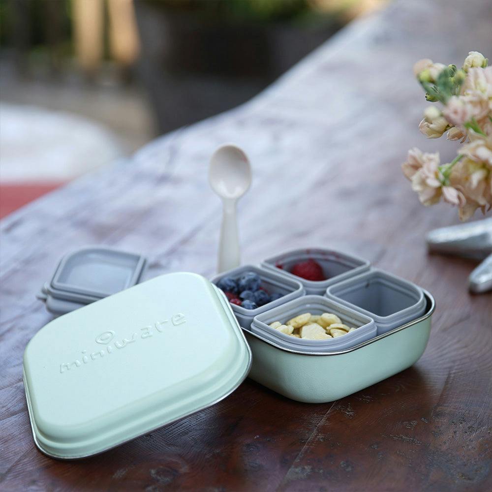 GrowBento Lunch Set Key Lime + Dove Grey