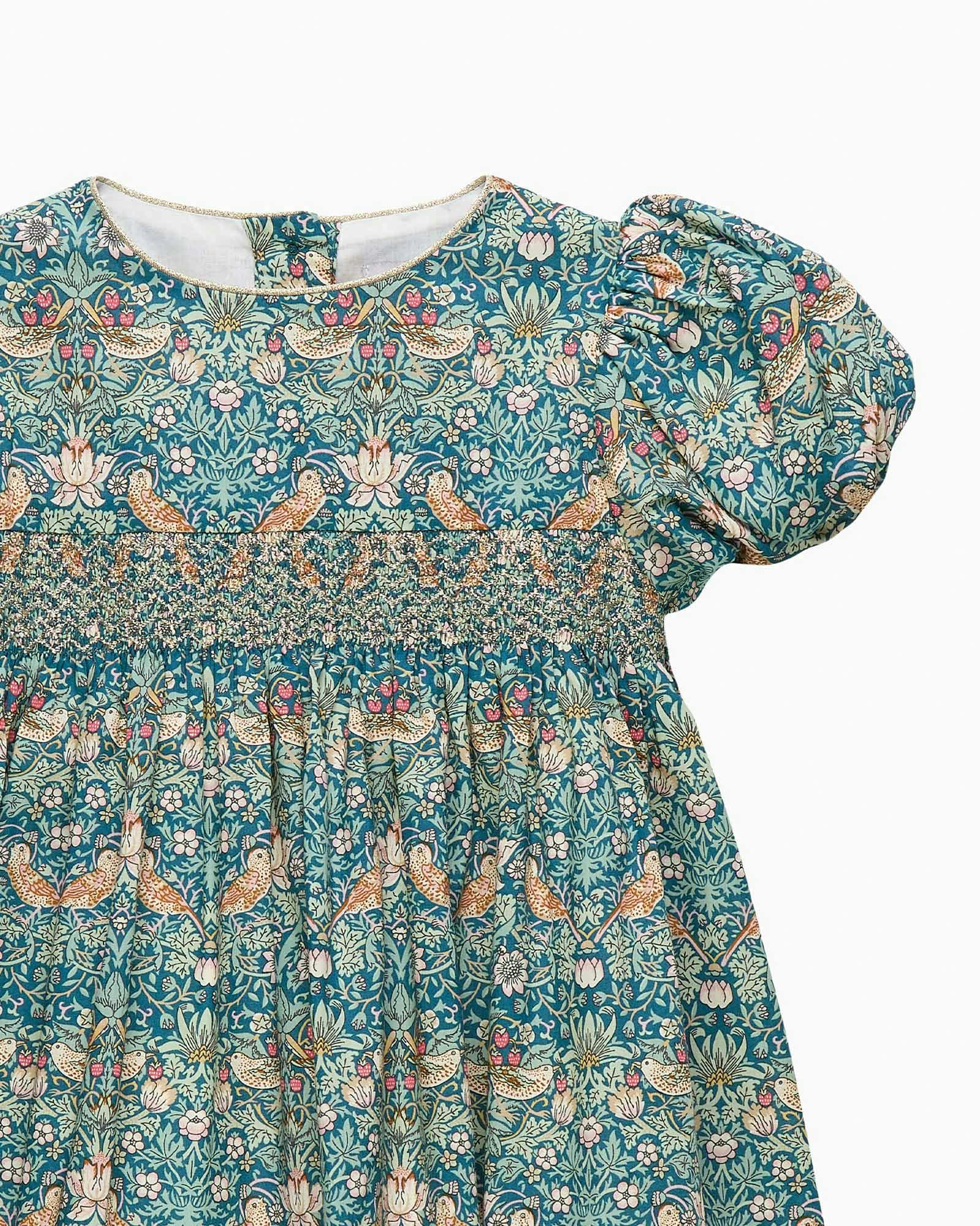 Baby Party Dress in Strawberry Thief