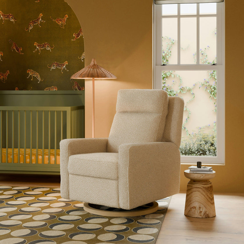 Babyletto Sigi Pro Power Recliner and Swivel Glider with Power Adjustable Headrest and Lumbar Support