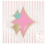 Packed Party Just Sparkle Die-Cut Dessert Napkins 20ct - Gold Foil Sparkle-Shaped 3-Ply Napkins for Birthdays and Celebrations