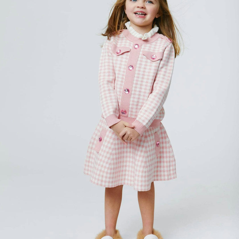 Gingham Gem Sweater Set