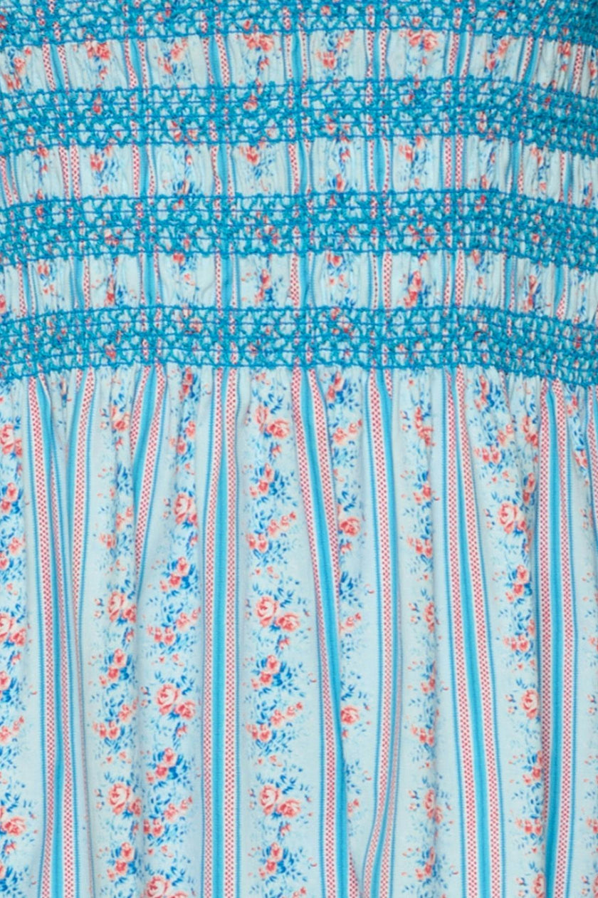 Sunday Best Dress in Rosette Linear Stripe