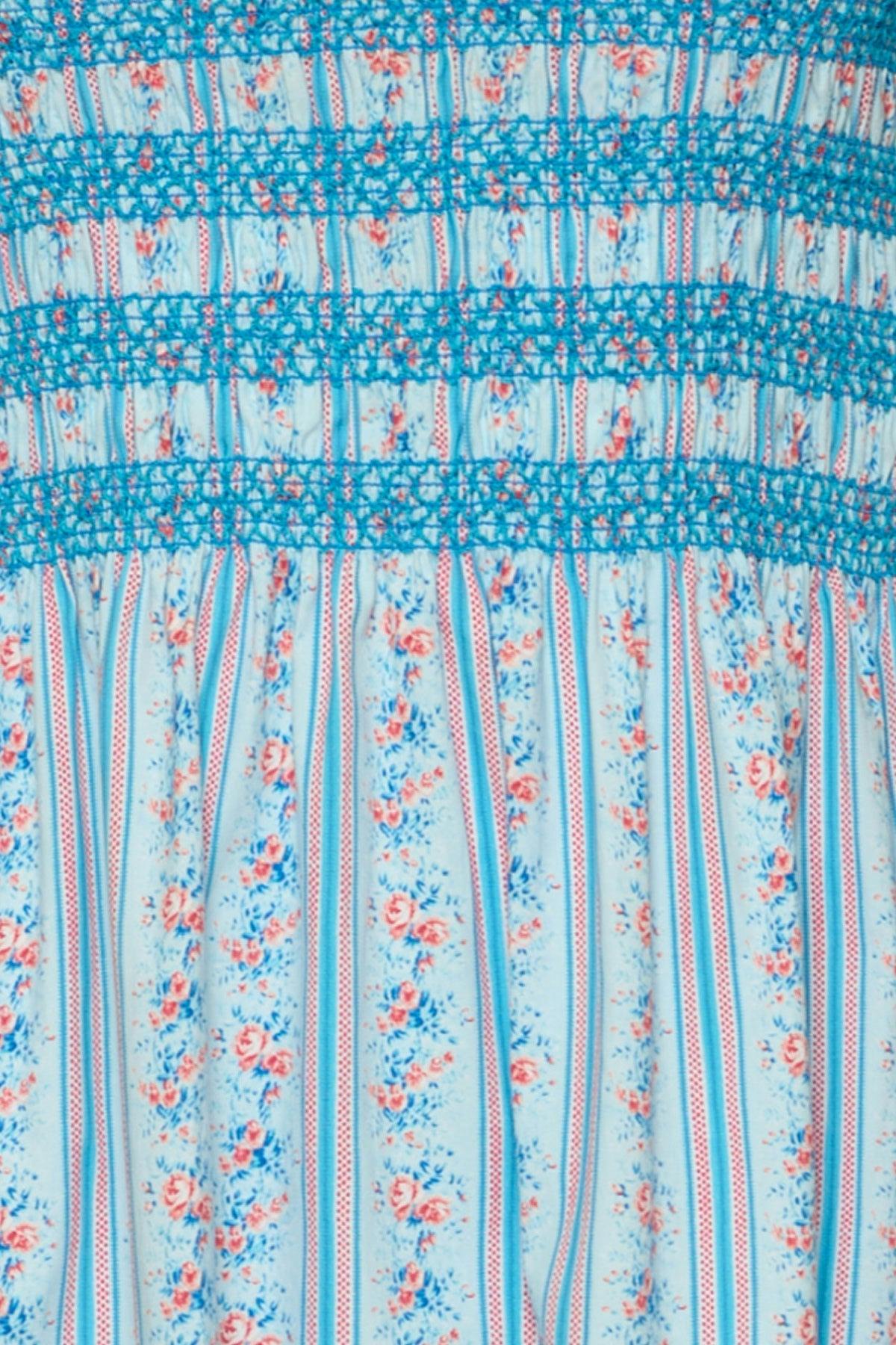 Sunday Best Dress in Rosette Linear Stripe