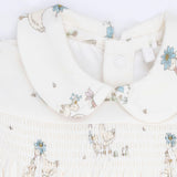 Flower Ducklings - Smocked Peter Pan Snap Footie