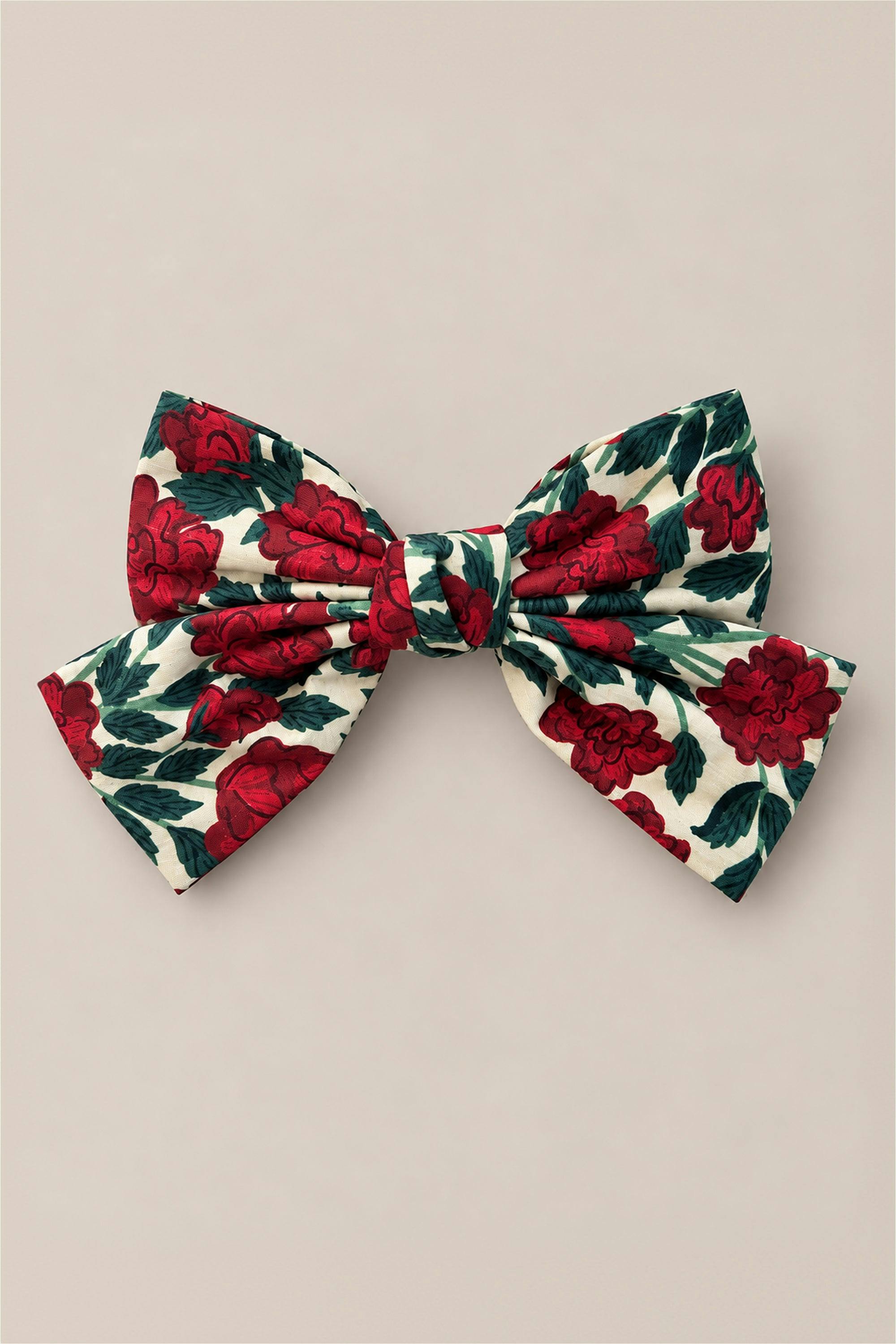 Hair Bows in Red Roses