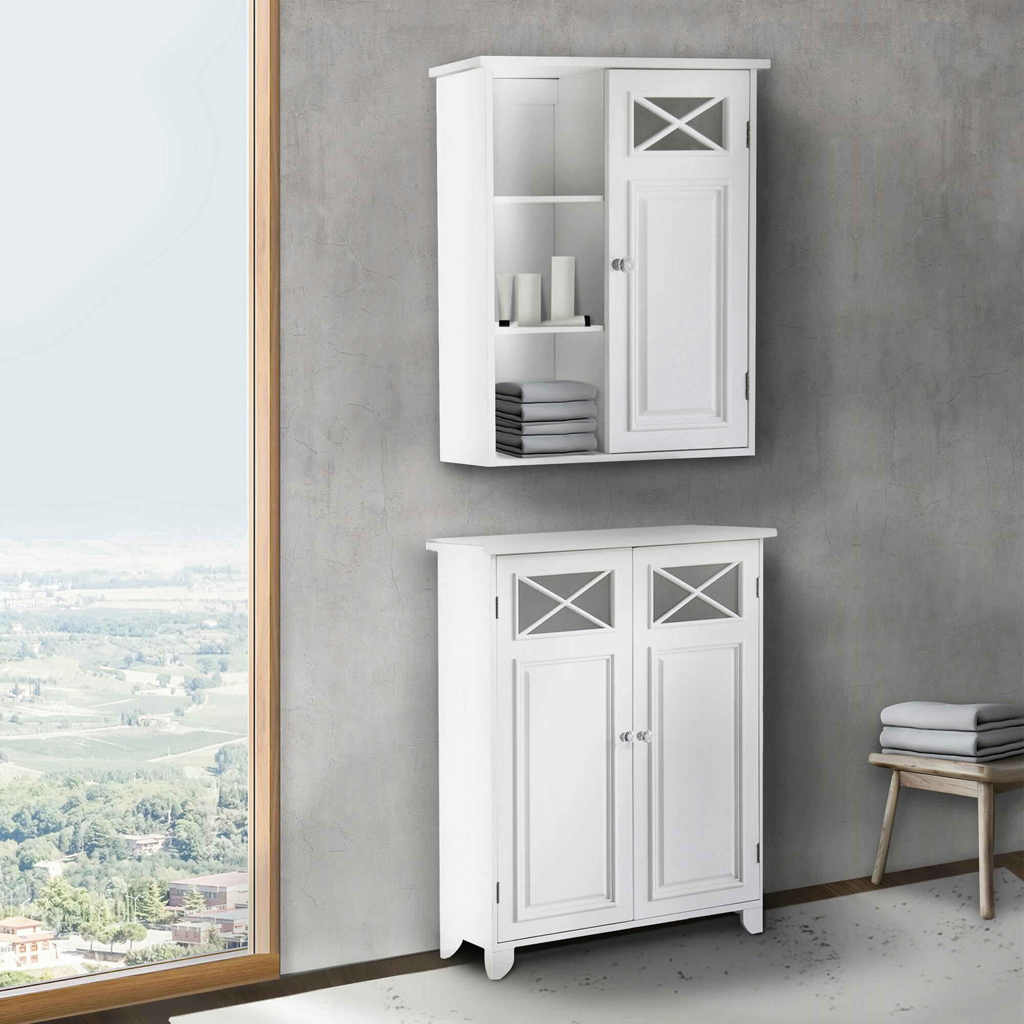 Dawson Wooden Wall Cabinet with Cross Molding