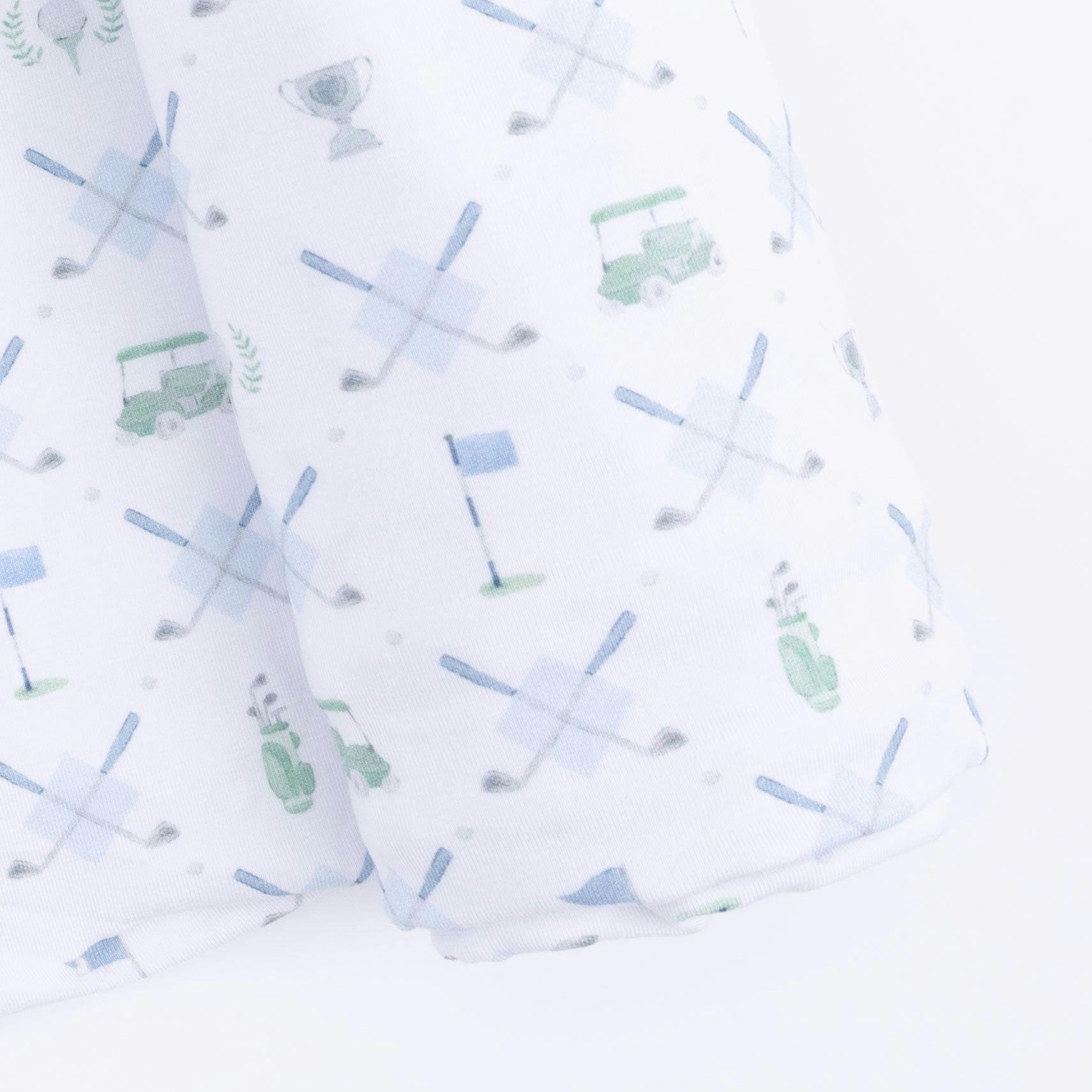 Golf Trellis Blue - Swaddle Blanket