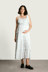 Mara Floral Maternity & Nursing Midi Dress
