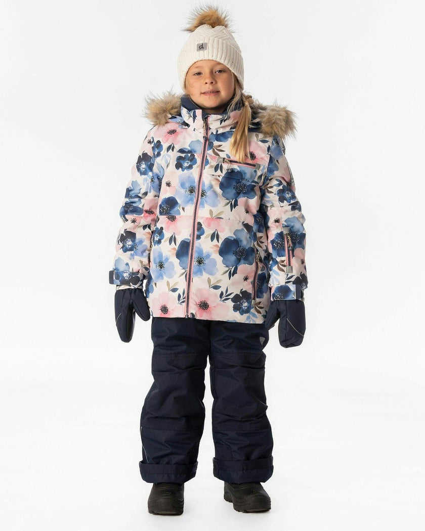 Two Piece Play Snowsuit Watercolor Flower Print