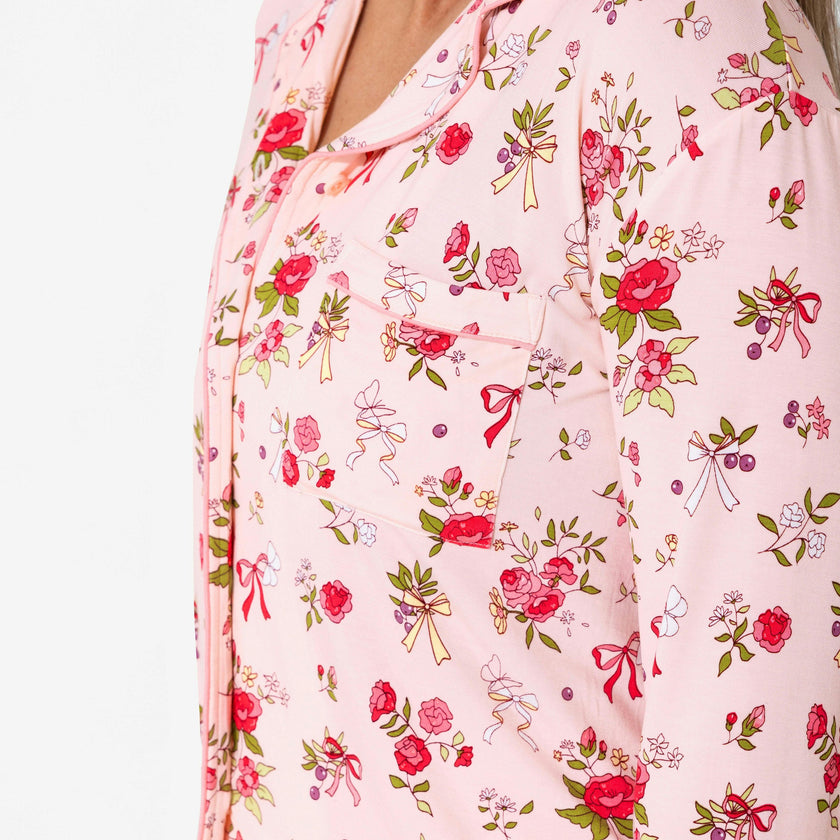 Bows & Blooms Bamboo Women's Pajama Set