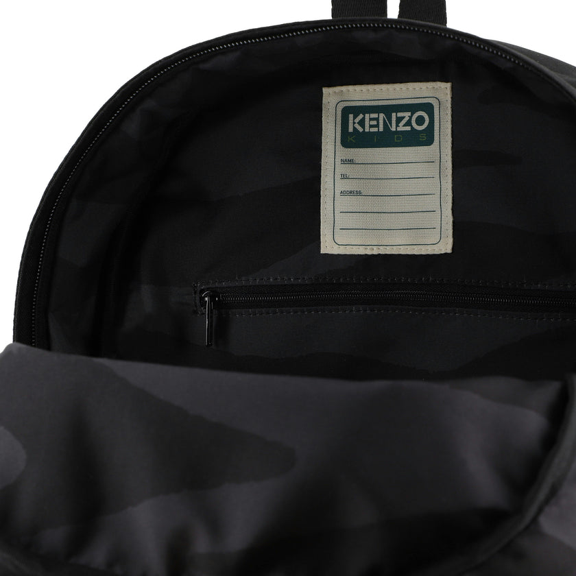 Black Embroidered Backpack