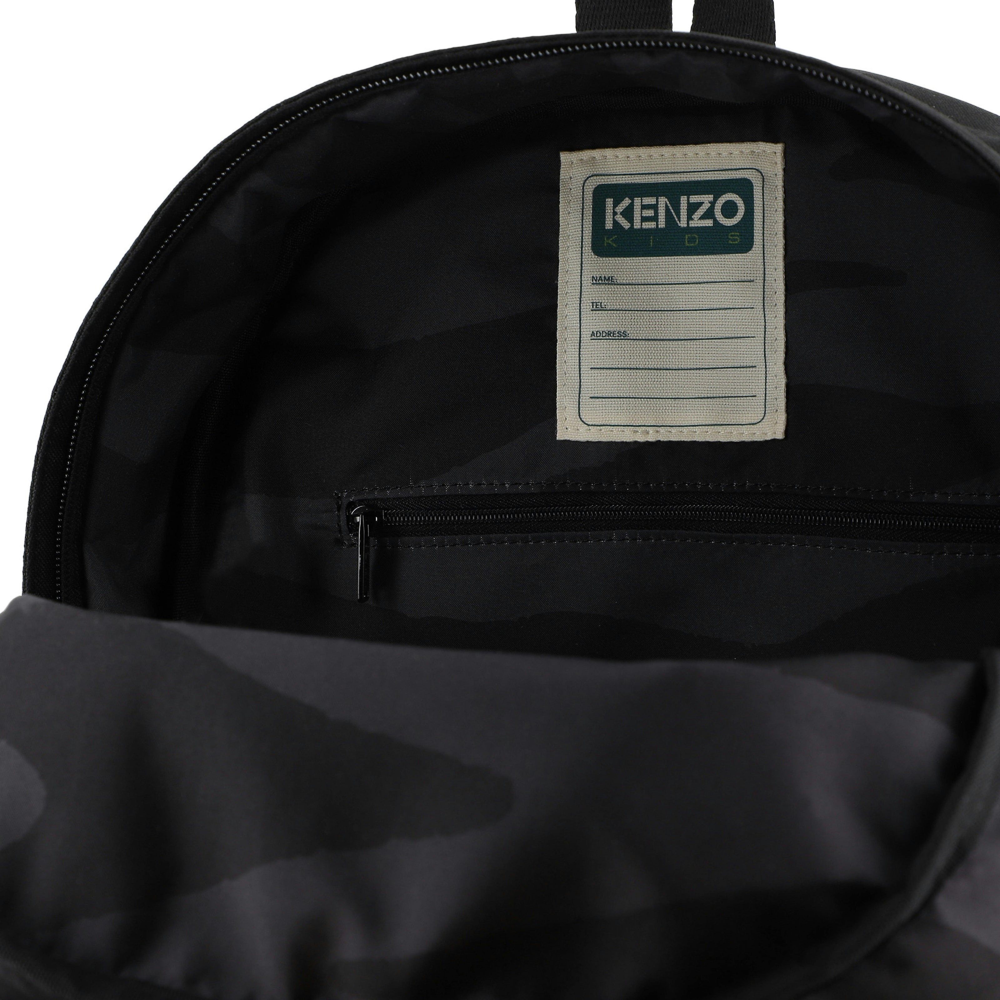 Black Embroidered Backpack