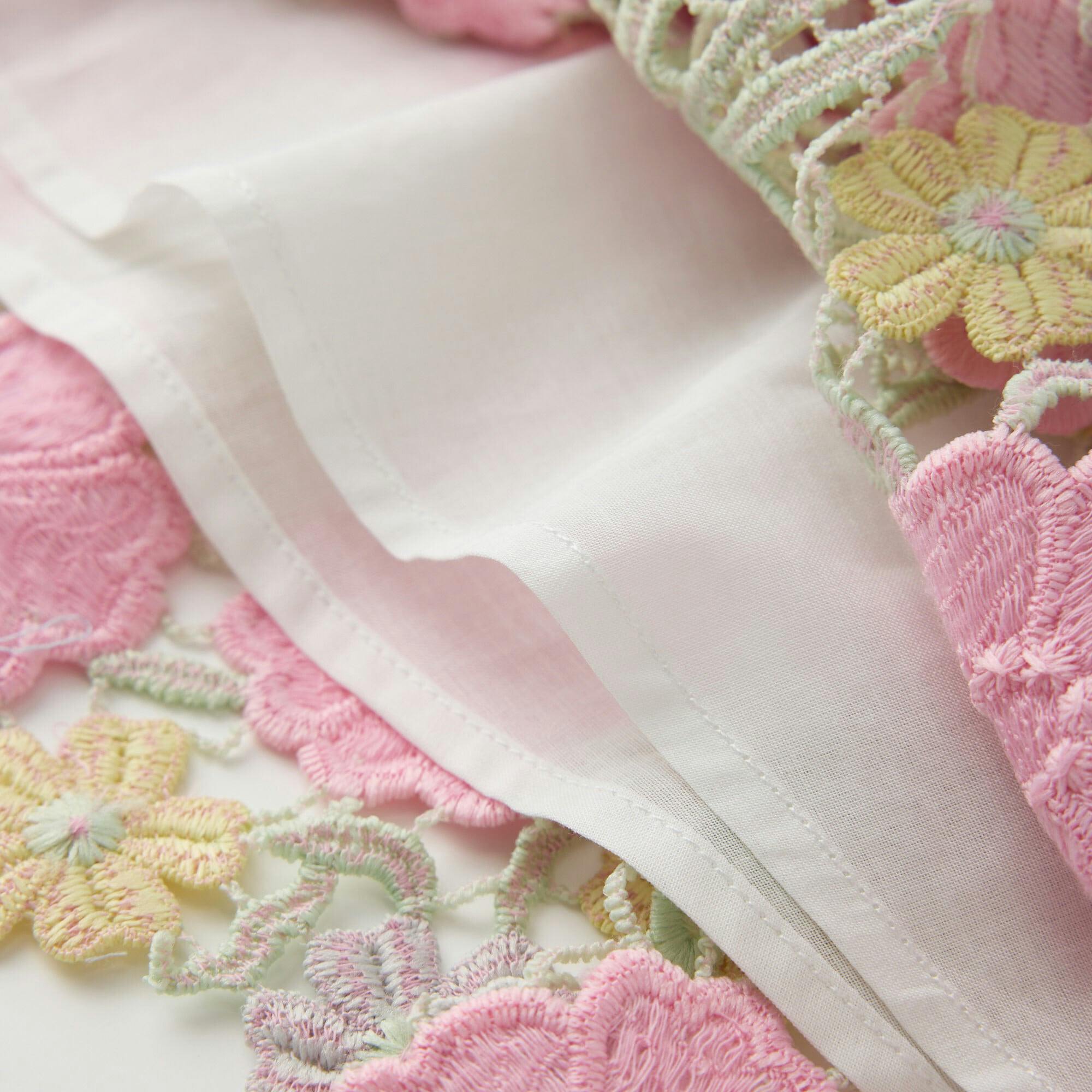 Estella Frill Embroidered Mini Skirt