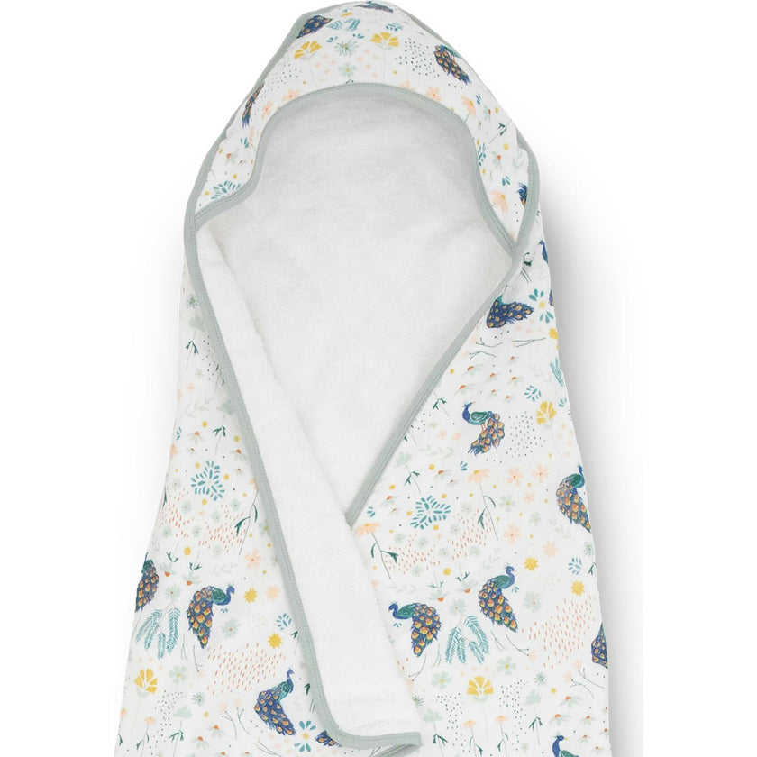 Infant Hooded Towel - Peacock