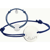 Personalized Father & Child Bracelet Set, Sterling Silver