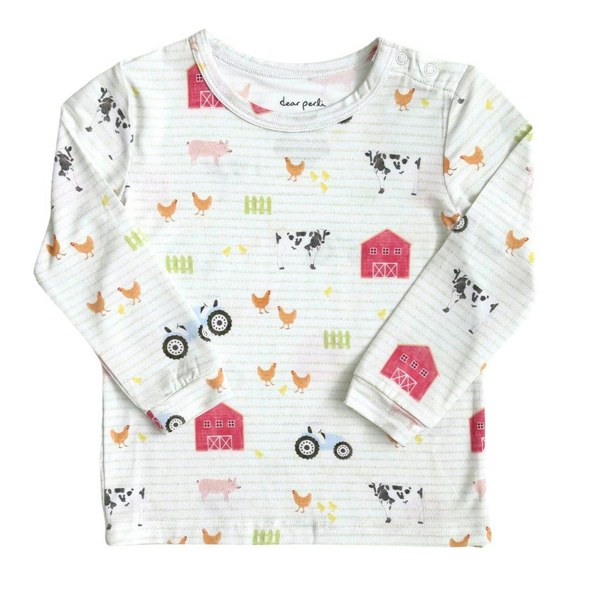 Farm & Co Print Long Sleeve Pajamas Set