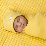 Rib Swaddle & Beanie Set Sunshine