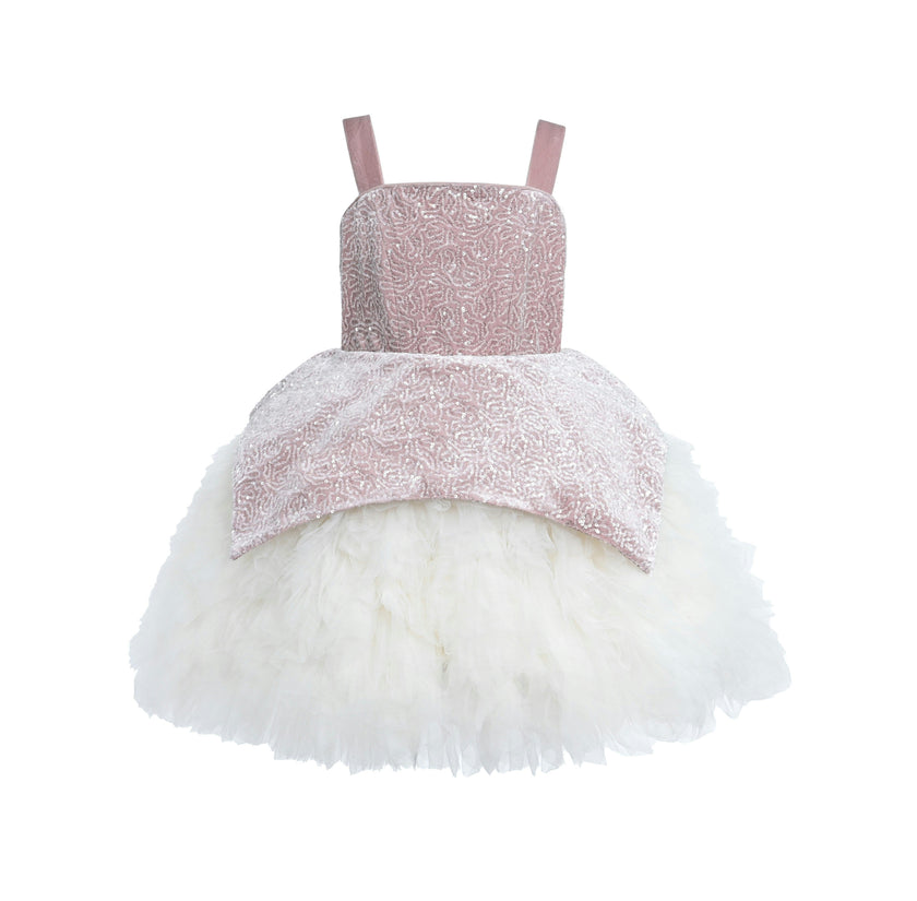 Pink Glitter & Tulle Celebration Dress