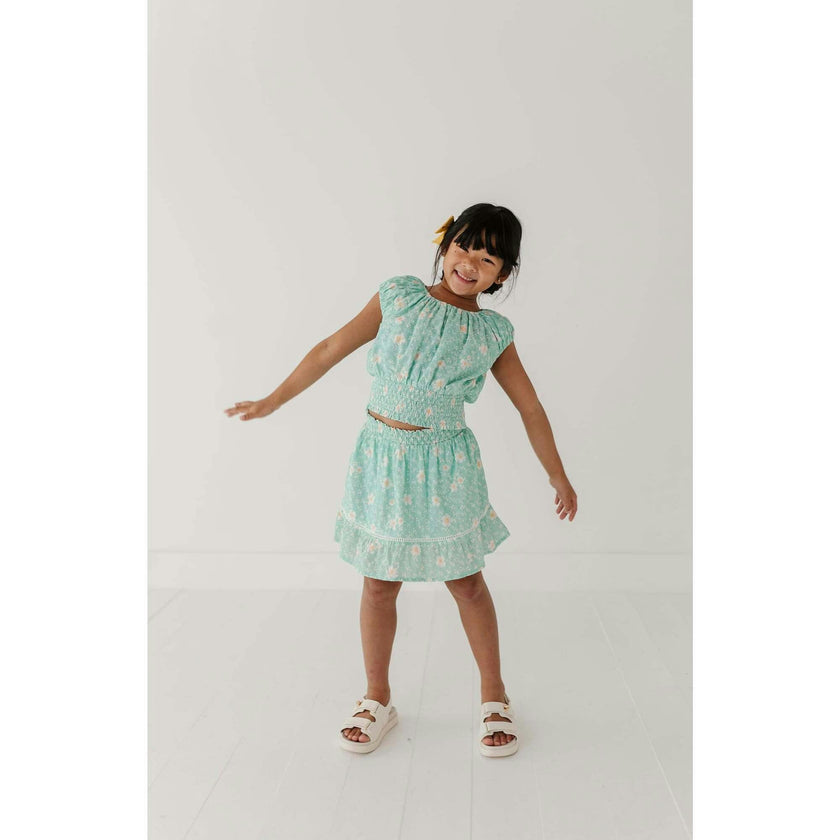 Eyelet Peasant Top
