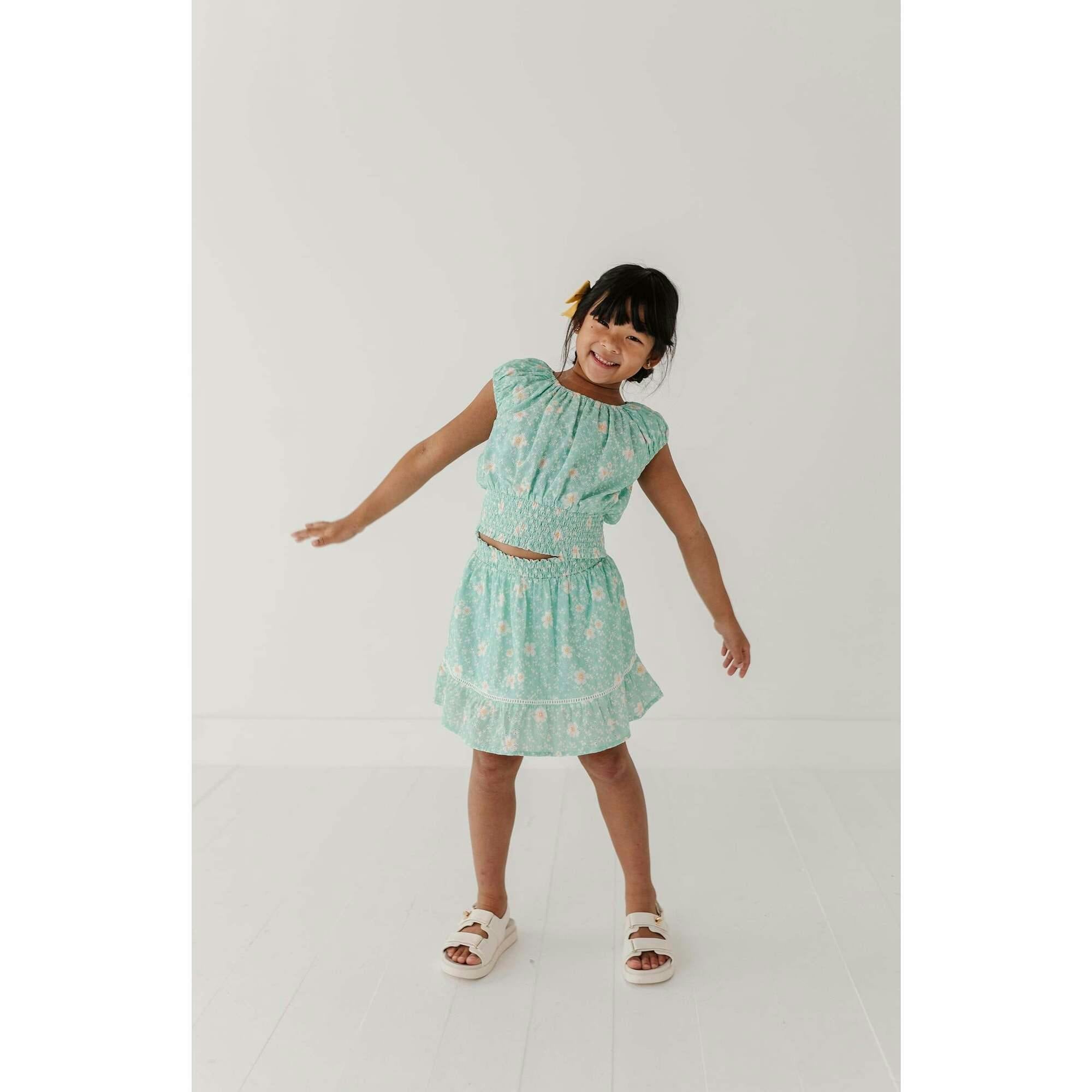 Eyelet Peasant Top
