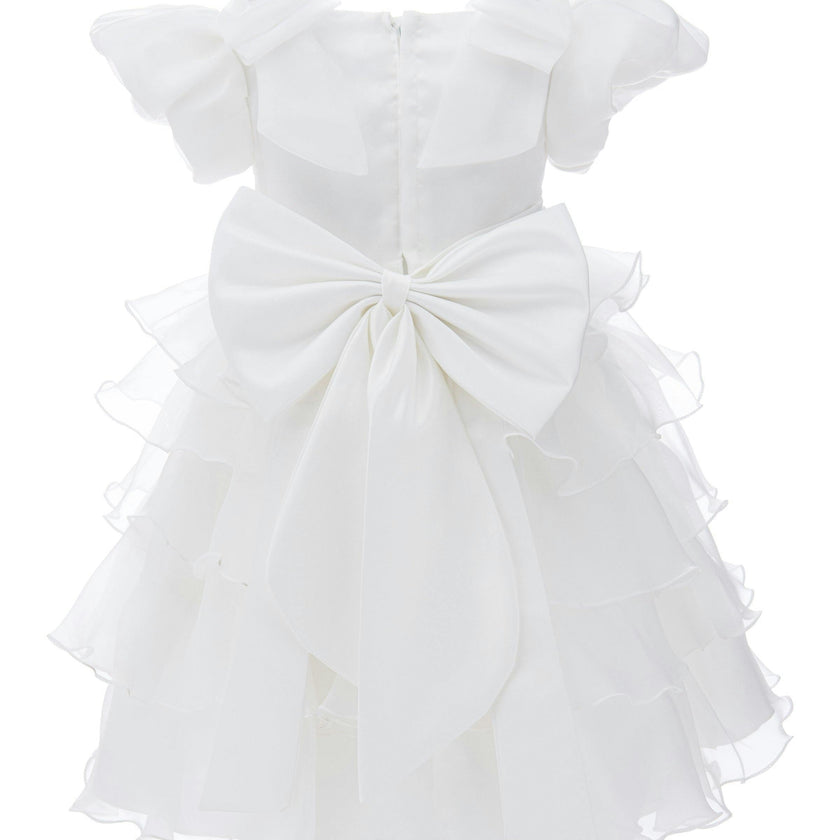 White Bonaventura Ruffle Dress