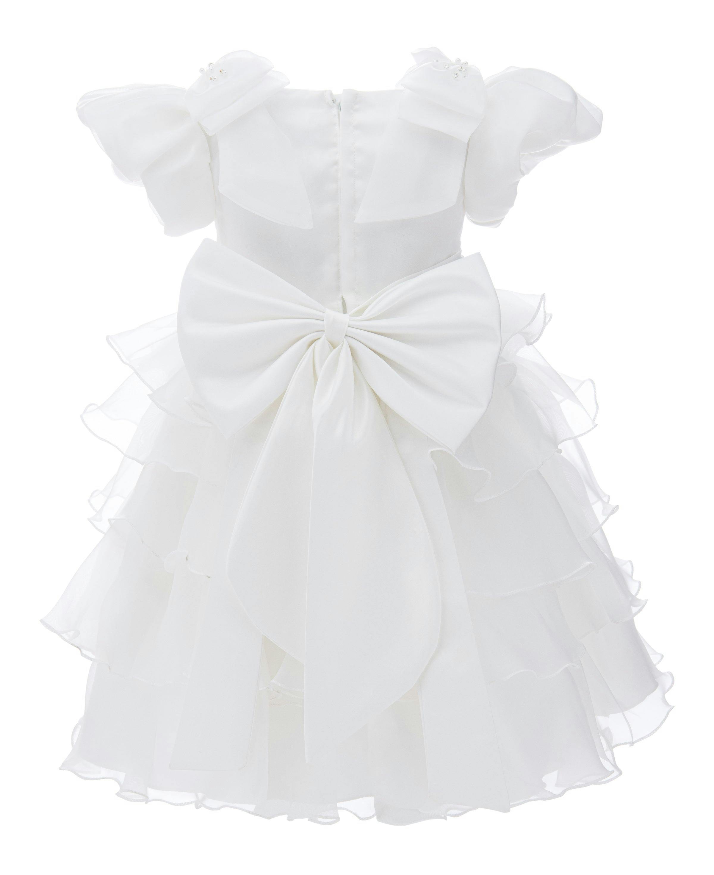 White Bonaventura Ruffle Dress