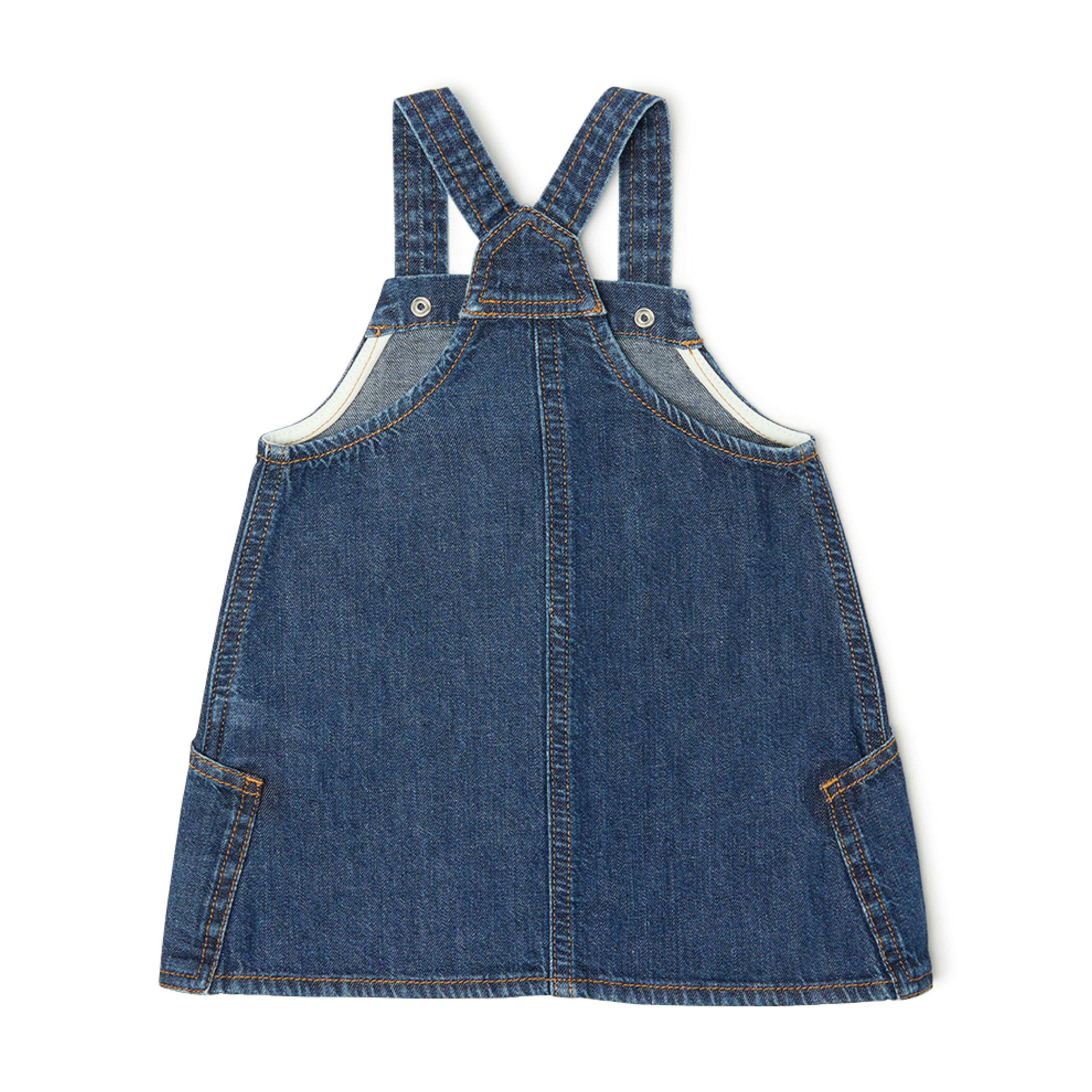 Blue Arrow Denim Pinafore Dress