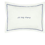 Navy Trim Decorative Pillow