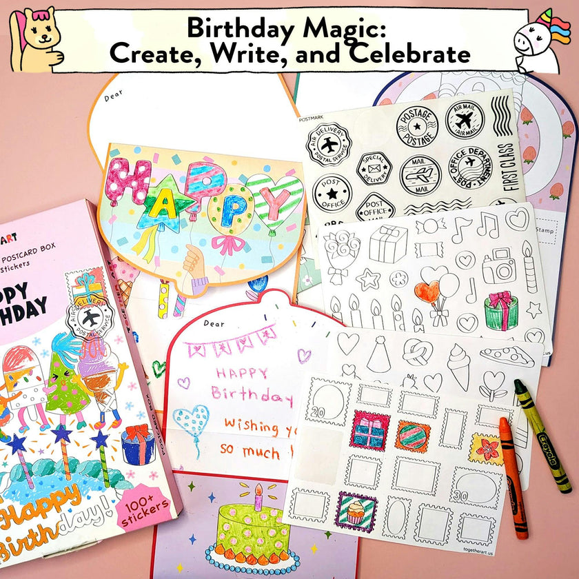Happy Birthday Card & Sticker Kit