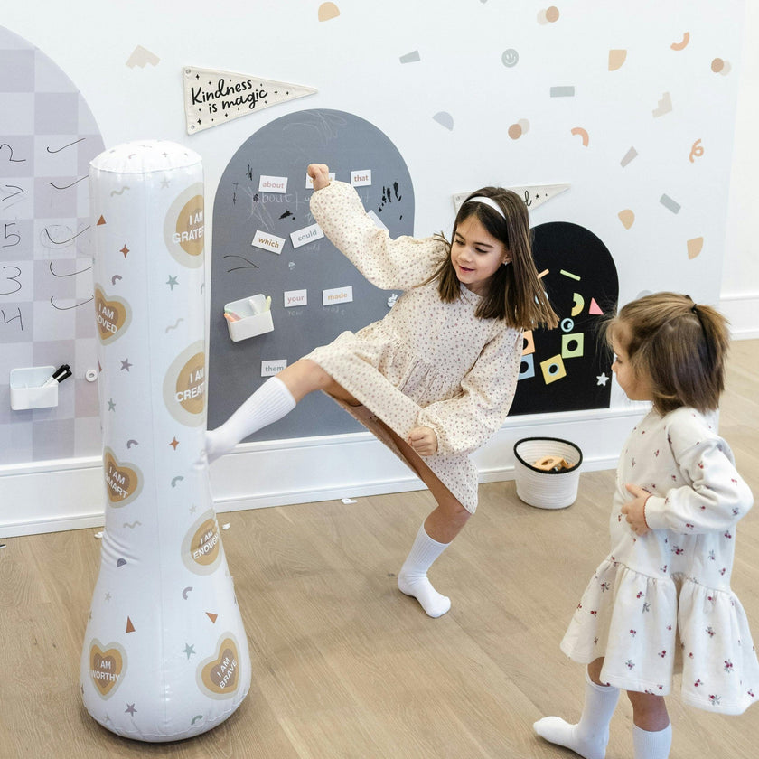 Magic Puncher - Inflatable Punching Bag for Kids with Positive Affirmations