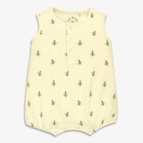 Baby organic henley tank shortie in baby bugs