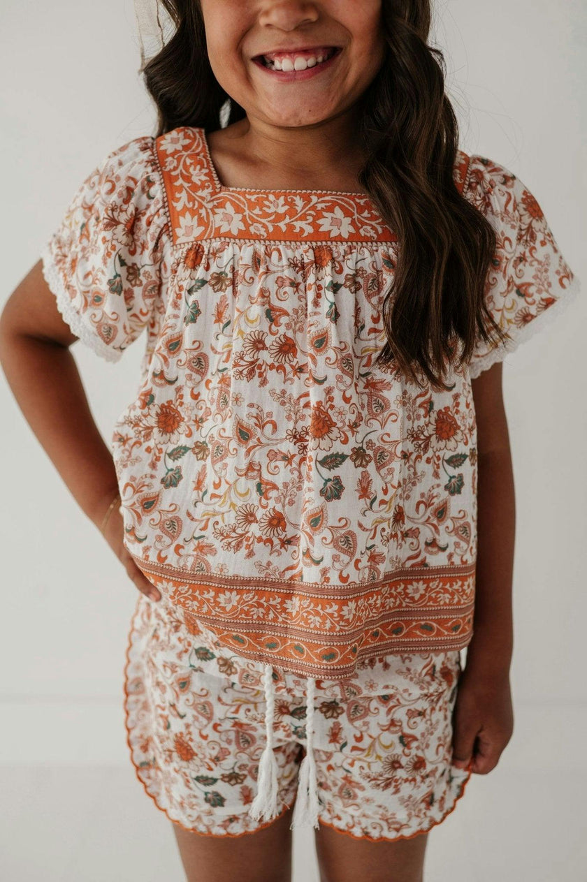 Square Neck Peasant Top