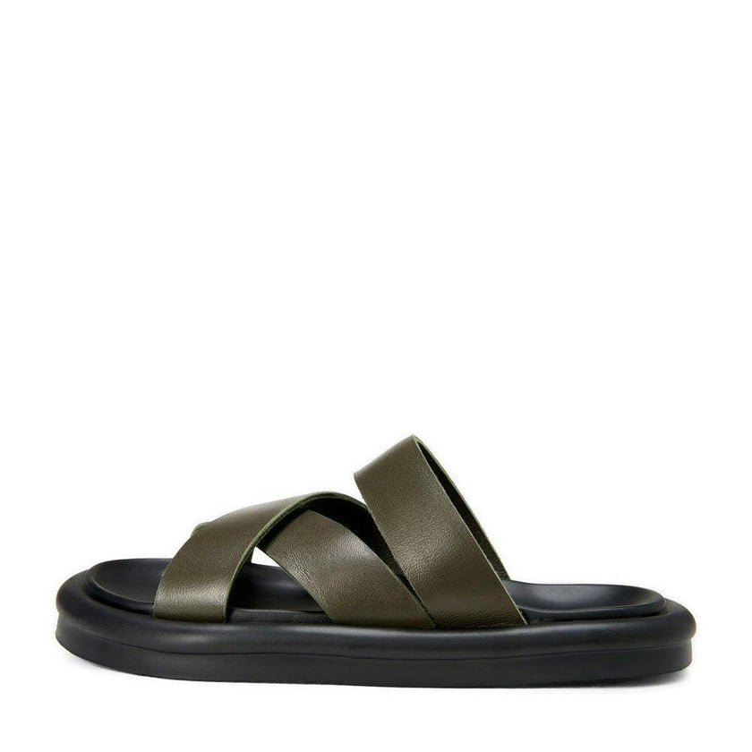 Cove Leather Cross-Over Strap Sandals
