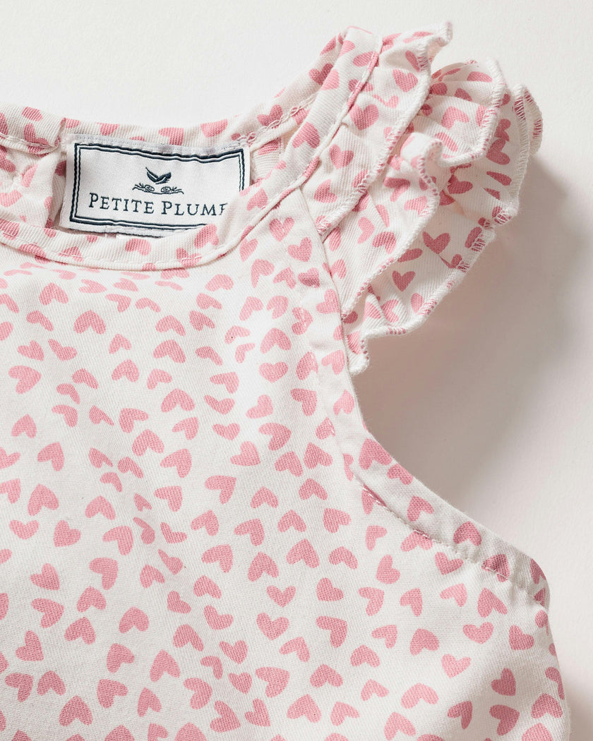 Girl's Twill Amelie Nightgown in Sweethearts
