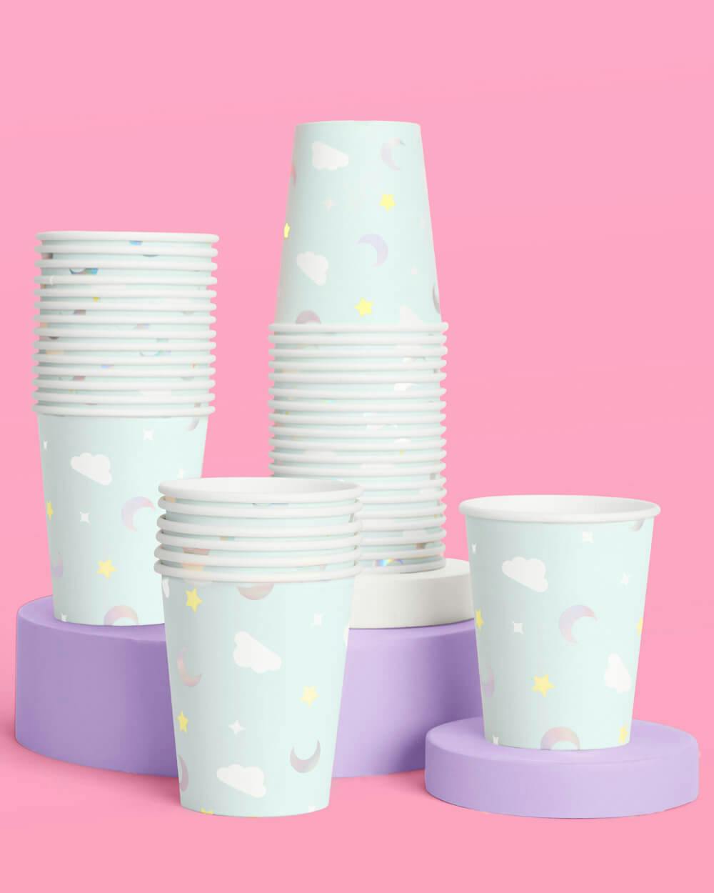 Over the Moon Cups - 50 paper cups