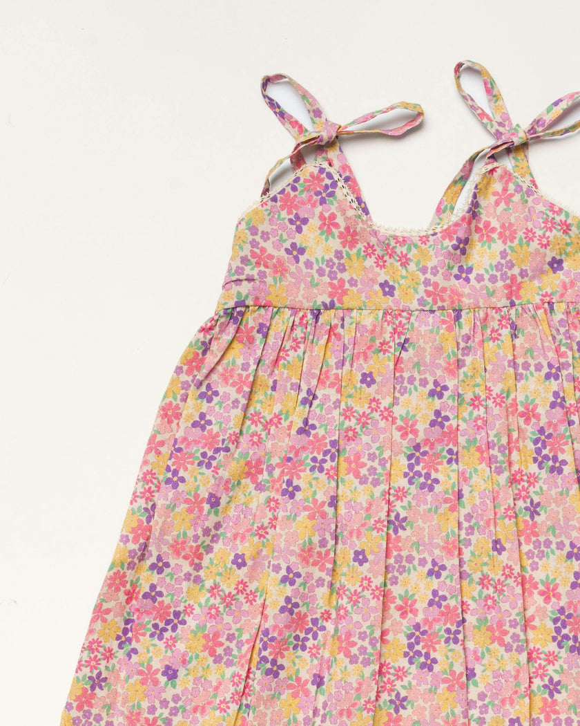 Alena Dress - Emma Floral Purple print