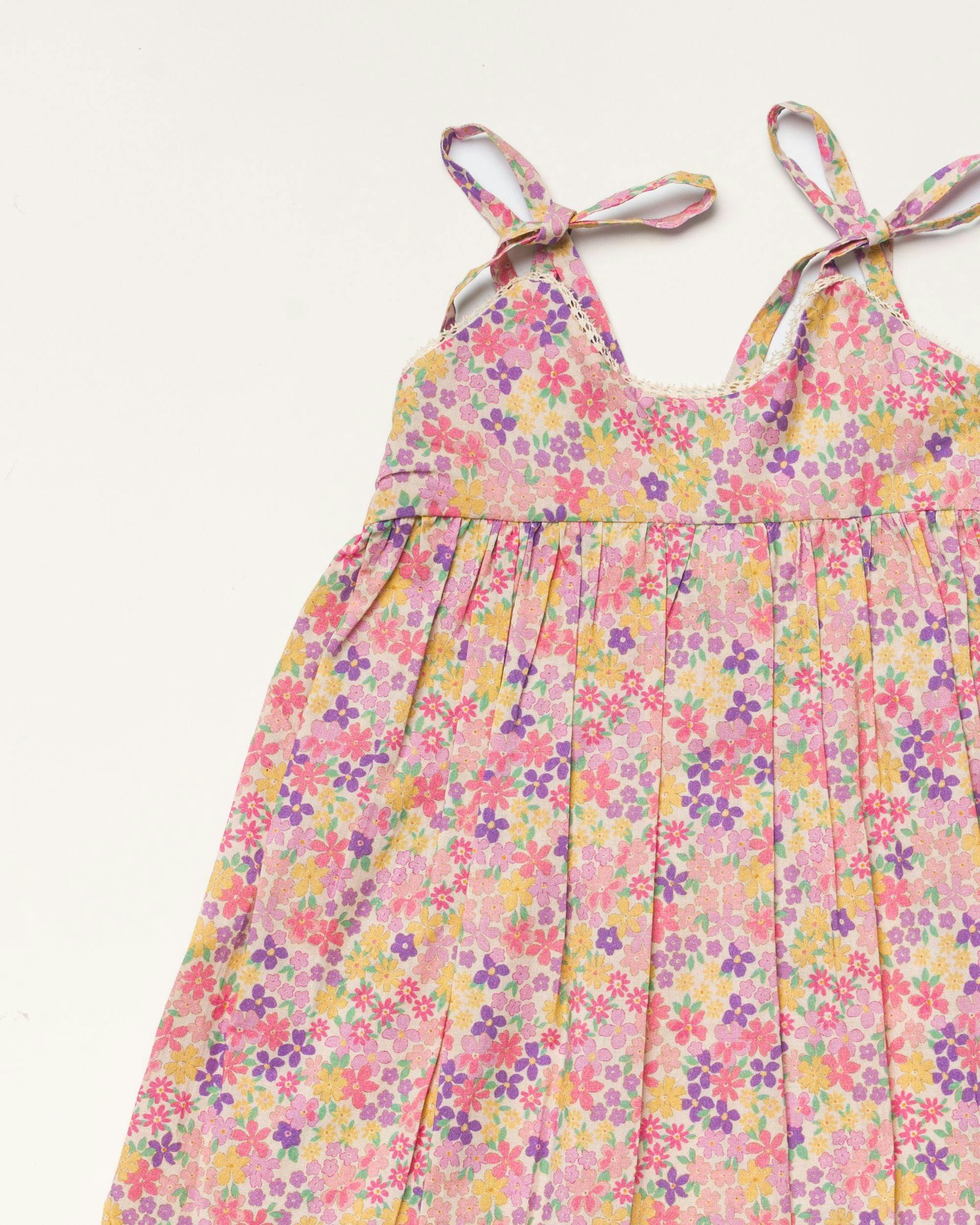 Alena Dress - Emma Floral Purple print