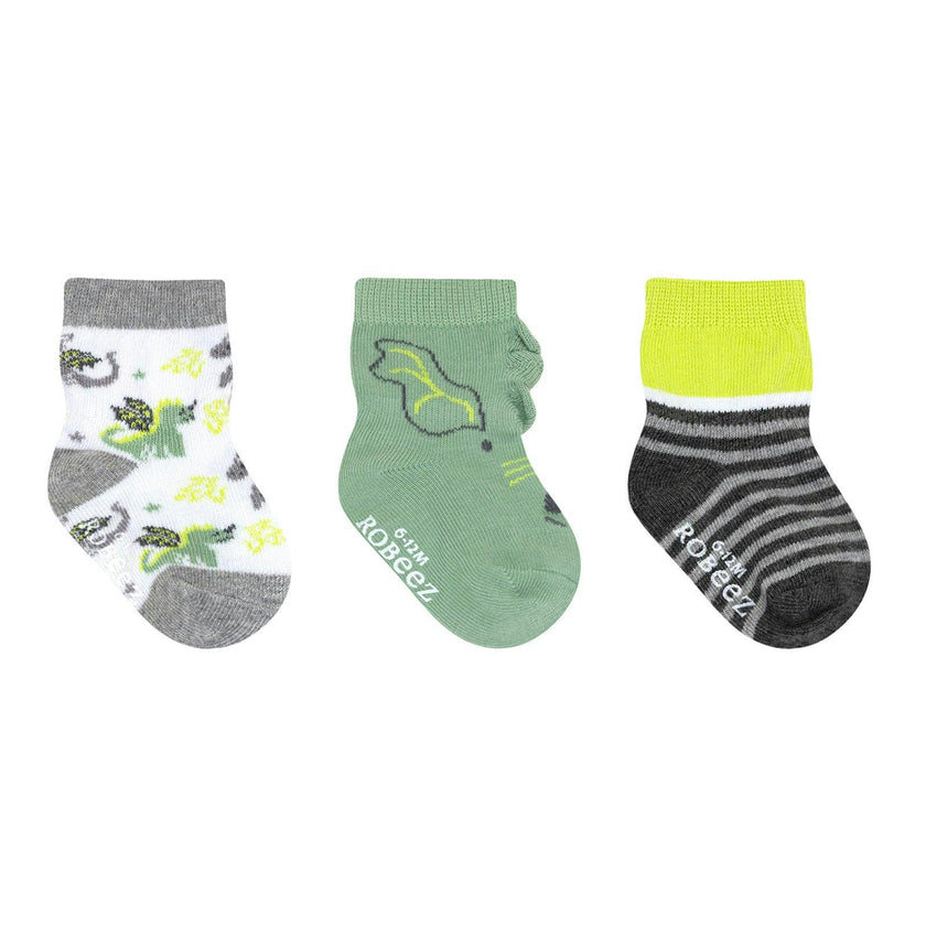 Dragon Tales 3-Pack Baby Socks in Mint