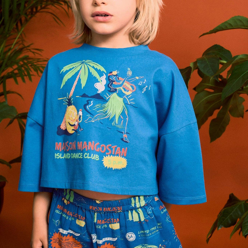HULA CROP TOP BLUE