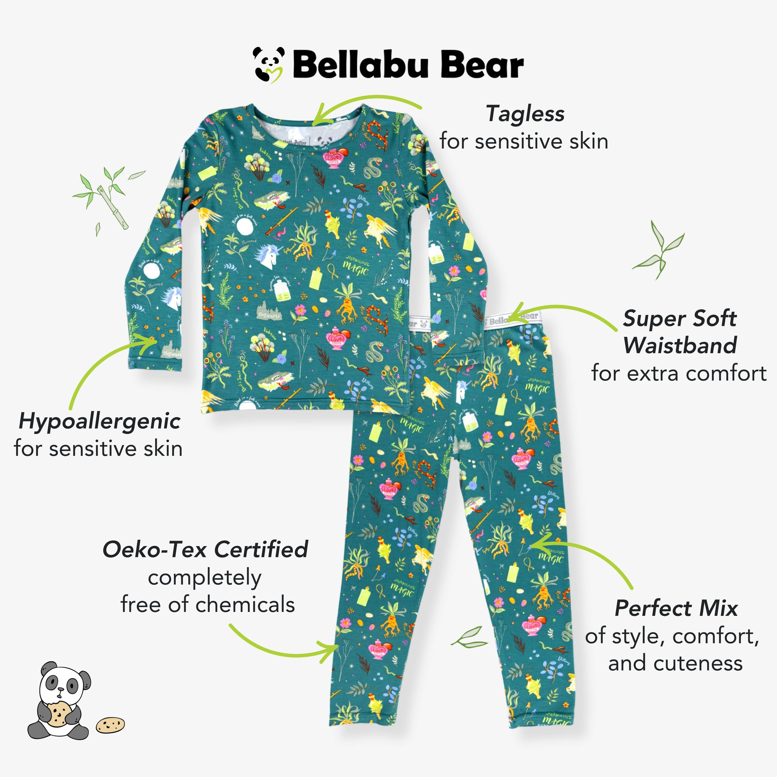Mandrakes Potions & Herbs Bamboo Kids Pajamas