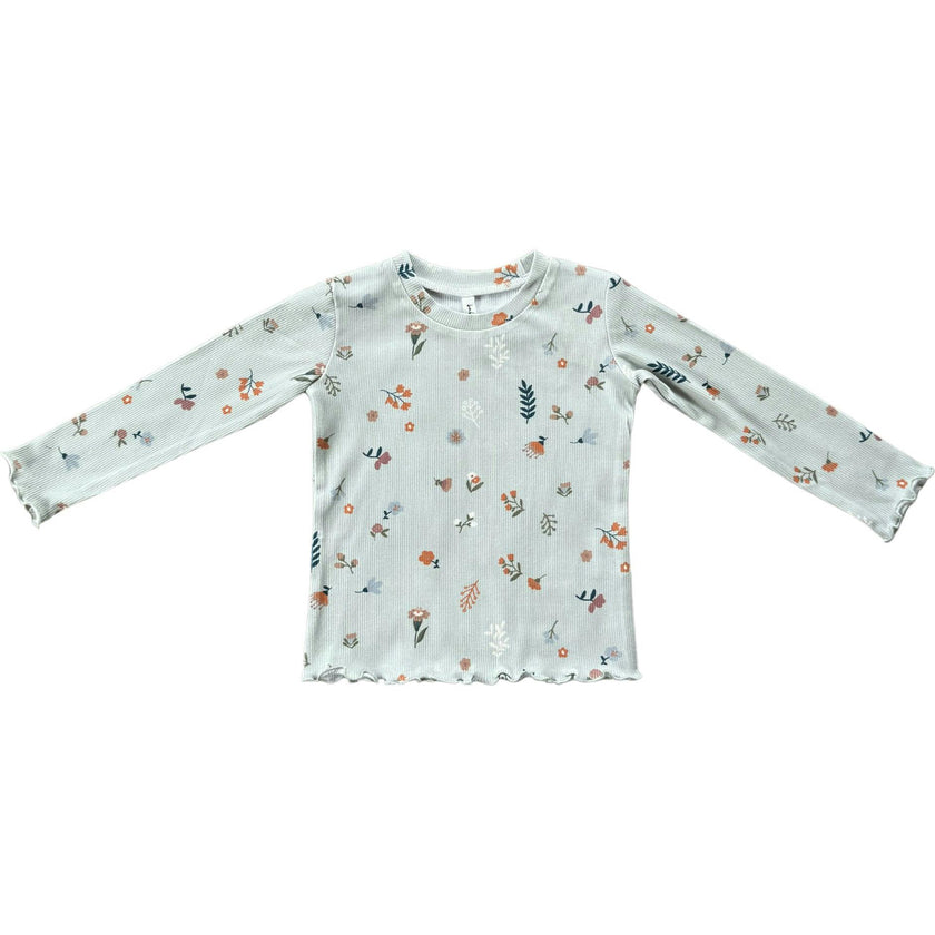 Lettuce Hem Tee Misty Rose Stripe