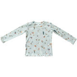 Lettuce Hem Tee Misty Rose Stripe
