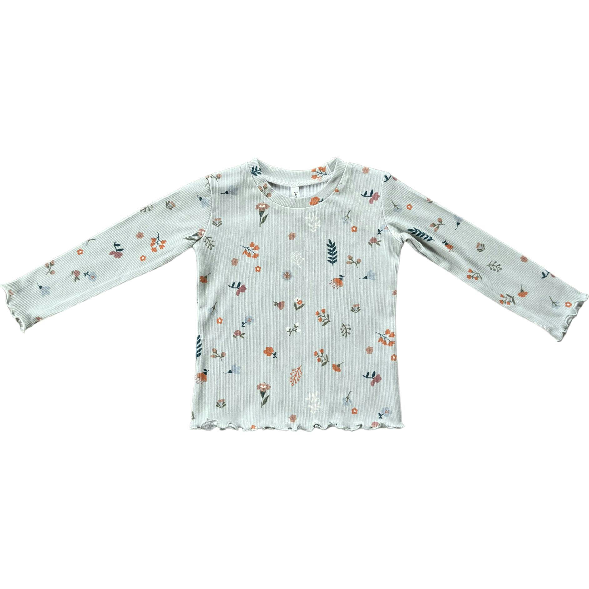 Lettuce Hem Tee Misty Rose Stripe