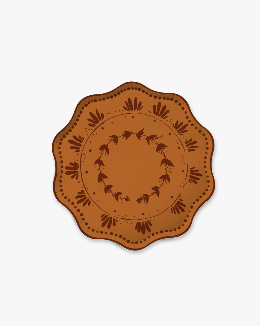 Plume Dessert Plate Set - Copper