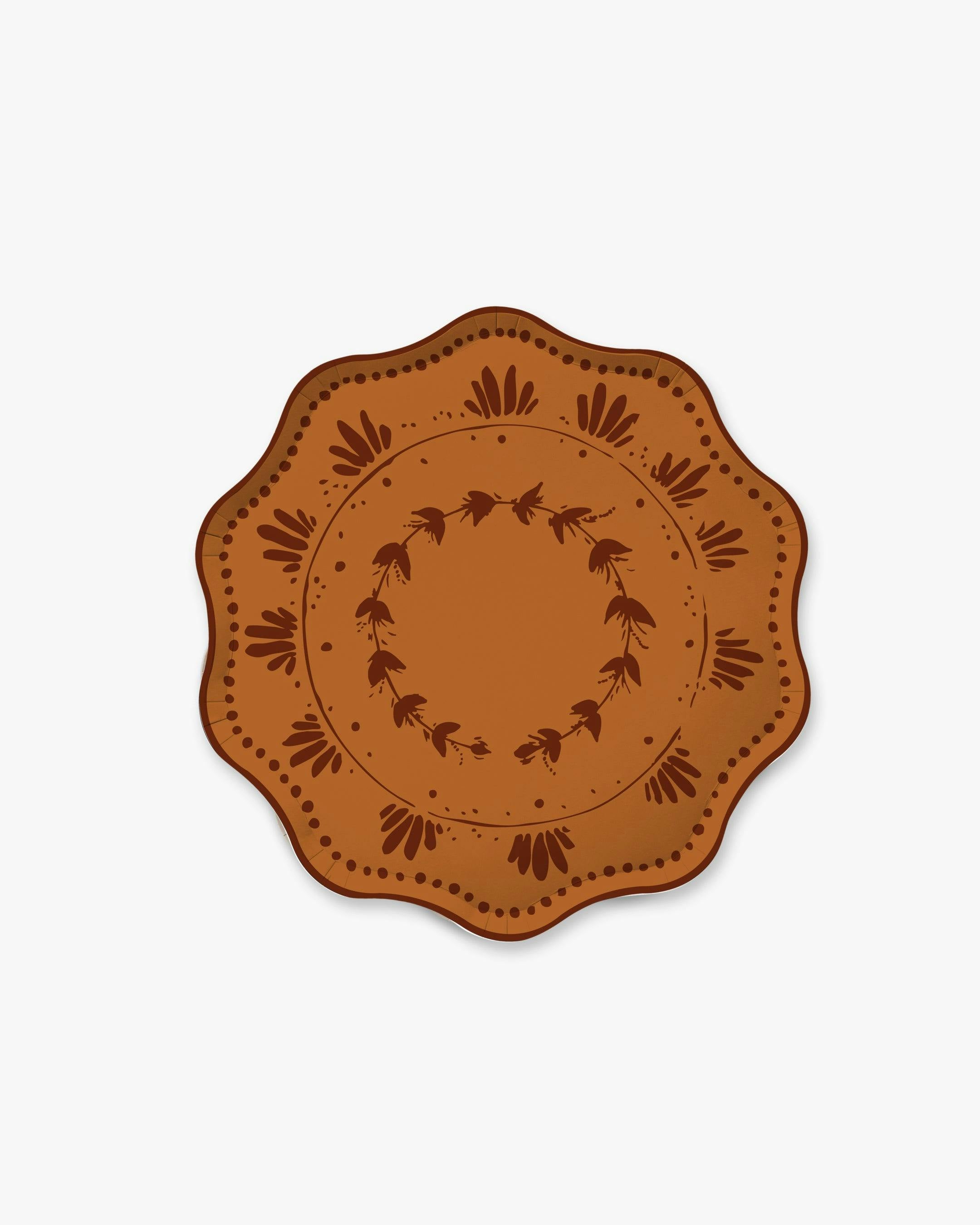 Plume Dessert Plate Set - Copper
