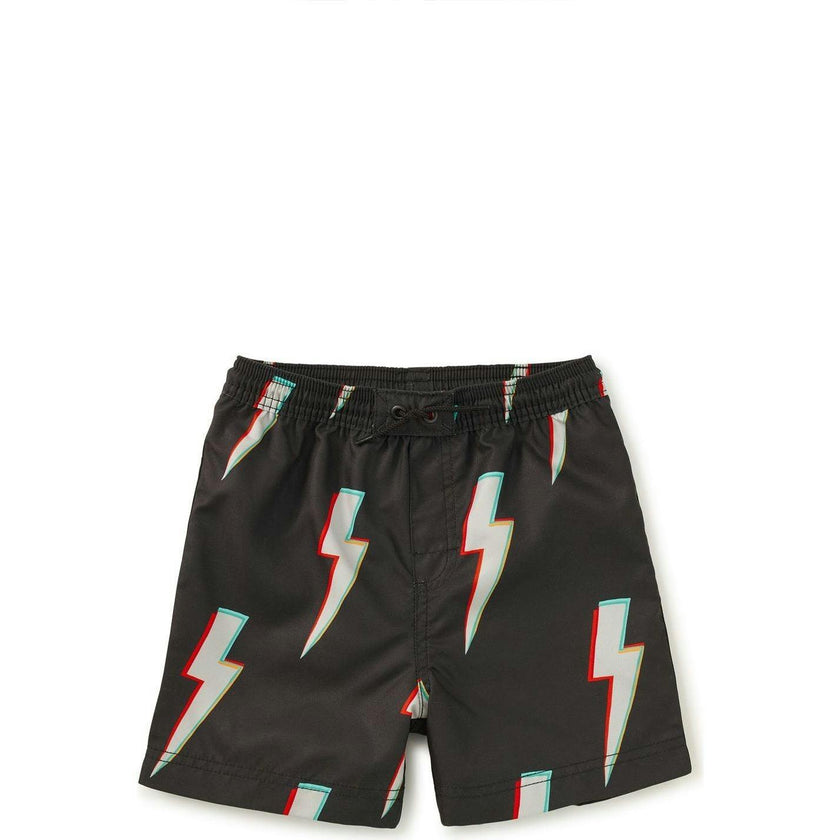 Mid-Length Swim Trunks, Black