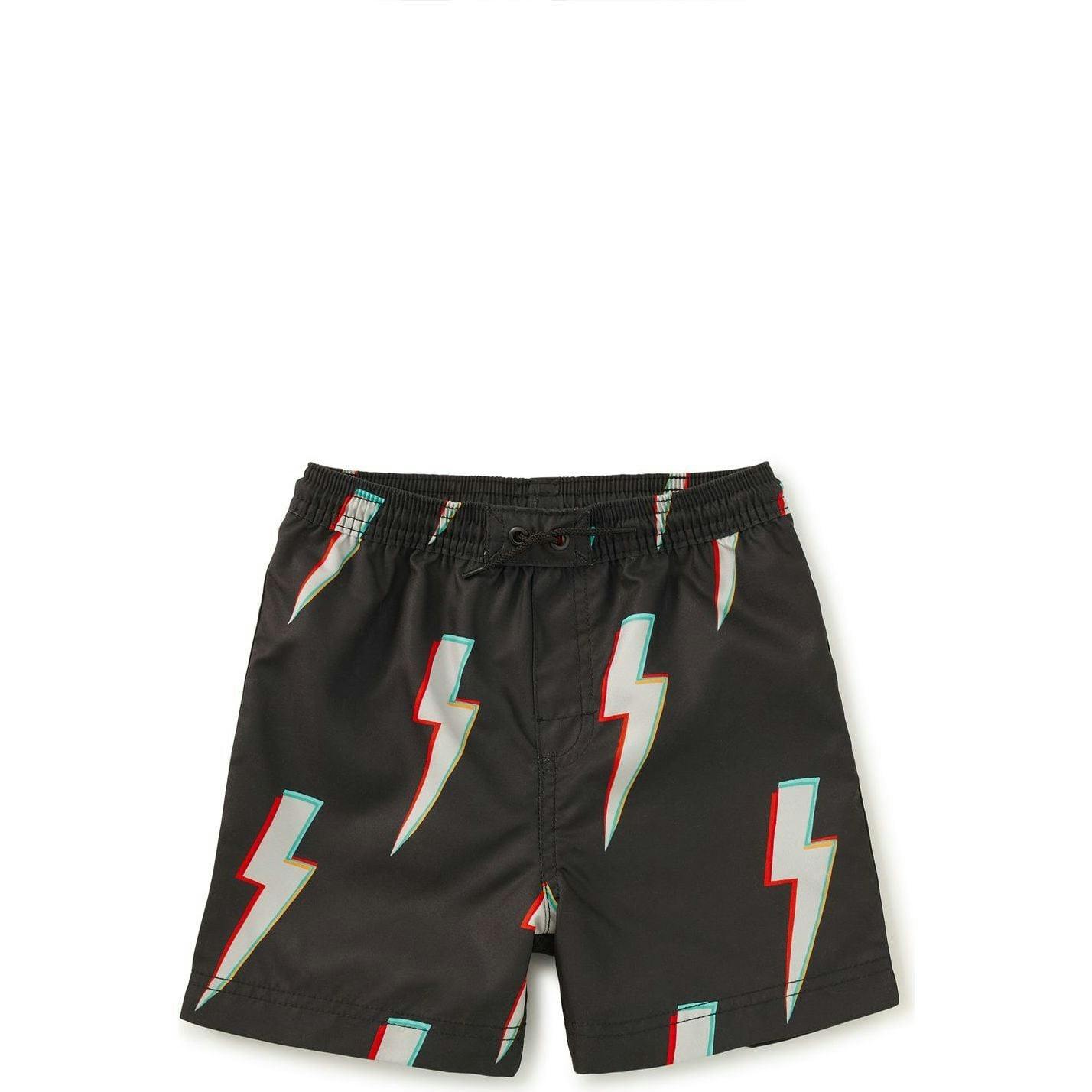 Mid-Length Swim Trunks, Black