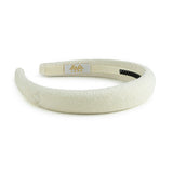 Halo Luxe Signature Terry Logo Headband - Ivory